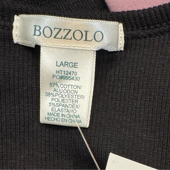 Bozzolo Black Chic and Sleek Minimalist crop Top - Junior Size Large - Picture 10 of 10